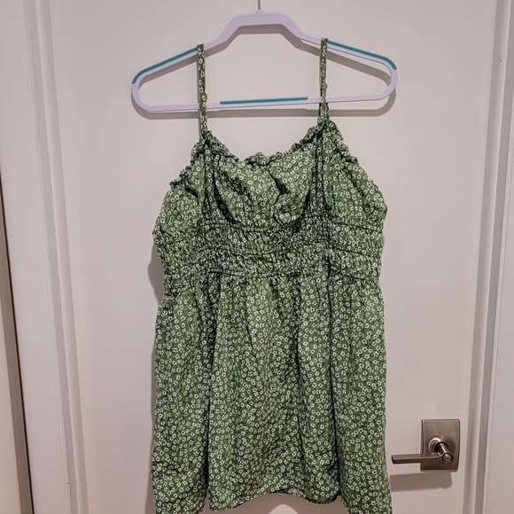 Wild Fable Green Floral Women's Spaghetti Strap Tunic Top- Size XXL - Picture 8 of 9